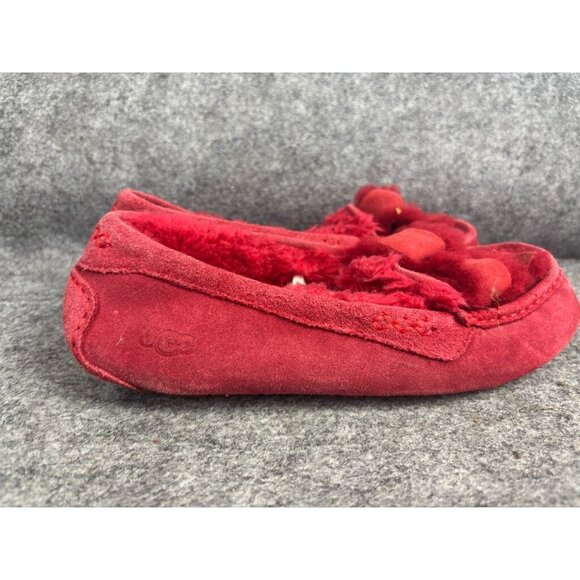 Women's Red Suede Moccasins - Picture 7 of 9
